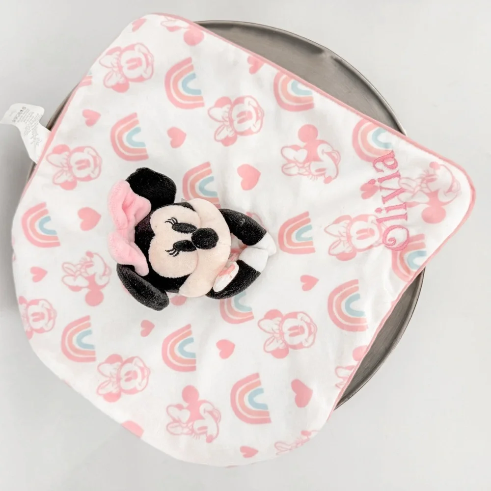 Disney Baby Minnie Mouse Lovey Security Blanket Name-Olivia